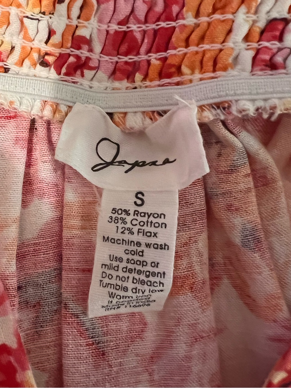 Japna Pink & Orange Floral Smocked Skirt Set - Picture 8 of 16